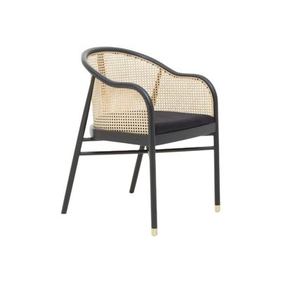 Chique fauteuil Simpel PU leer/stof En Rattan Eetkamer Woonkamer Meubelen Restaurant Hoofdstuk Japanse stijl Moderne houten stoel