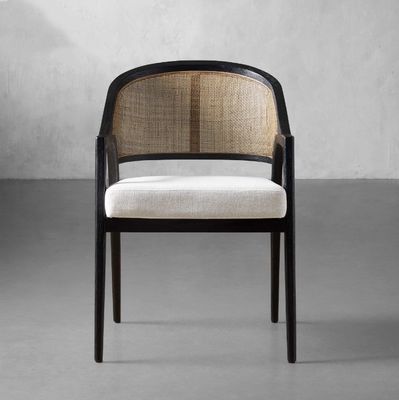 Eenvoudig noordisch ontwerp modern massief hout rotan stoel eetkamer stoel voor restaurant Morden