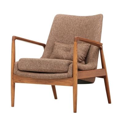 Design Modern Leisure Solid Wood Stof Eetkamer Restaurant Sofa Stoel Woonkamer Meubelen Met Armleuning Voor Leisure