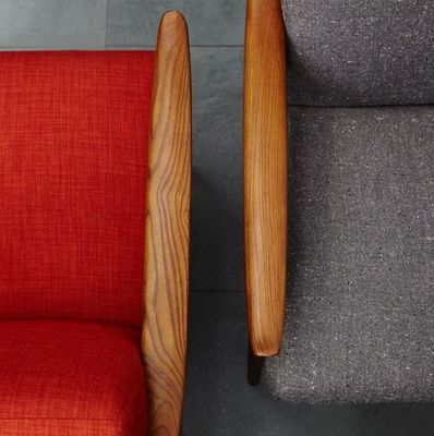 Woonkamer Stof / PU Lederen Leisure Chair met Modern Design Style Personalization