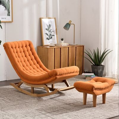 Moderne meubels voor de woonkamer van Nordic Hotels Eénbankstoel met massief hout fluweel/PU leer in populaire stijl