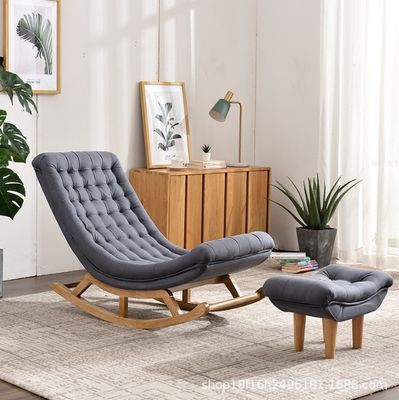 Moderne meubels voor de woonkamer van Nordic Hotels Eénbankstoel met massief hout fluweel/PU leer in populaire stijl