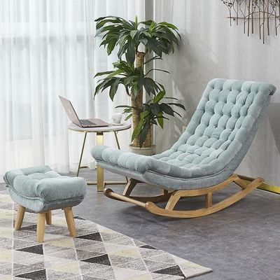 Moderne meubels voor de woonkamer van Nordic Hotels Eénbankstoel met massief hout fluweel/PU leer in populaire stijl