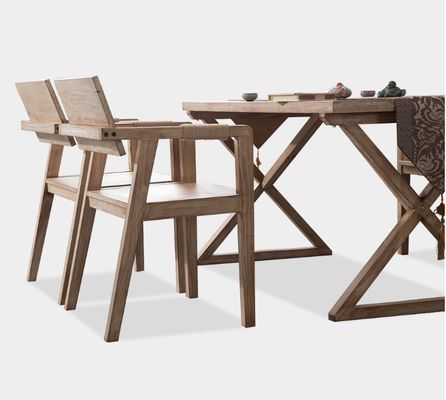 Woonkamer Meubelen Eetstoel Japanse design Moderne restaurantstoel van massief hout met armsteun en rubberen houten dekselmateriaal