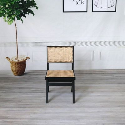 Hall Modern Simple Solid Wood Rattan rugleuning Eetkamer Stoel Voor woonkamer Meubelen Rubber Hout