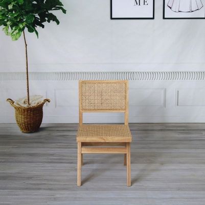 Hall Modern Simple Solid Wood Rattan rugleuning Eetkamer Stoel Voor woonkamer Meubelen Rubber Hout