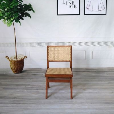 Hall Modern Simple Solid Wood Rattan rugleuning Eetkamer Stoel Voor woonkamer Meubelen Rubber Hout
