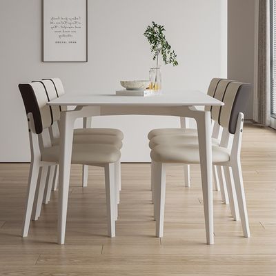 Home Meubelen Klassiek Houten Moderne Eiken Eetstoel Woonkamer Meubelen Solid Hout PU Lederafwerking Nitrolacquer