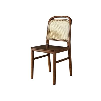 Afwerking van woonkamermeubilair Nitrolacquer Eetstoel van massief hout voor Rattan Leisure Design