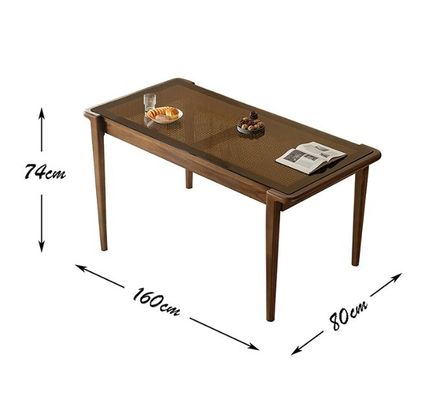 Afwerking van woonkamermeubilair Nitrolacquer Eetstoel van massief hout voor Rattan Leisure Design