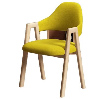 Houten eetstoel met PU-leer/stofbekleding voor hotelcafé