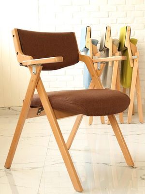 Opvouwbare stoel Stof Eiken Hout Metalen Opvouwbare Eetstoelen Voor Evenementen W50*D60*H82CM Eetkamermeubilair