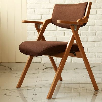 Opvouwbare stoel Stof Eiken Hout Metalen Opvouwbare Eetstoelen Voor Evenementen W50*D60*H82CM Eetkamermeubilair