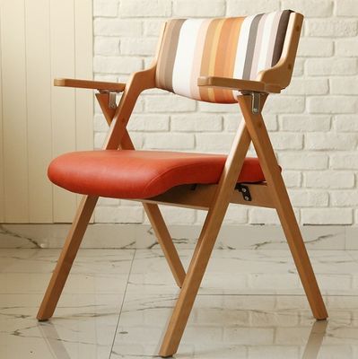 Opvouwbare stoel Stof Eiken Hout Metalen Opvouwbare Eetstoelen Voor Evenementen W50*D60*H82CM Eetkamermeubilair