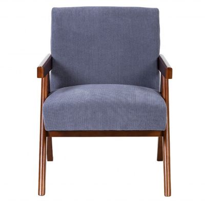 Ontworpen echte lederen en massief houten fauteuilstoel voor gepersonaliseerde praktijk in de woonkamer