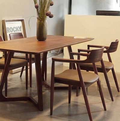 Home Meubels Algemeen Massivhout Restaurant Eetstoelen met luxe modern design en PU leermateriaal