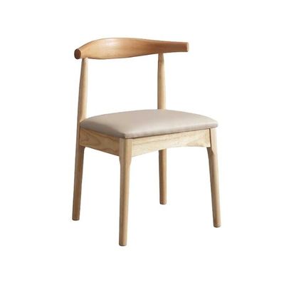 Rattan en massief hout afwerking Nitrolacquer Eetstoel Set voor hotel-restaurant meubels in de Noordelijke moderne stijl