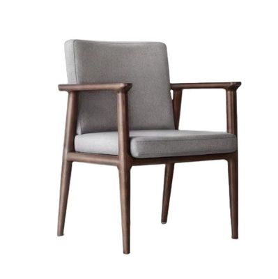 Huis Huiskamermeubelen Moderne luxe eetstoel met doek en massief houten frame