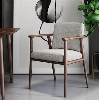 Huis Huiskamermeubelen Moderne luxe eetstoel met doek en massief houten frame