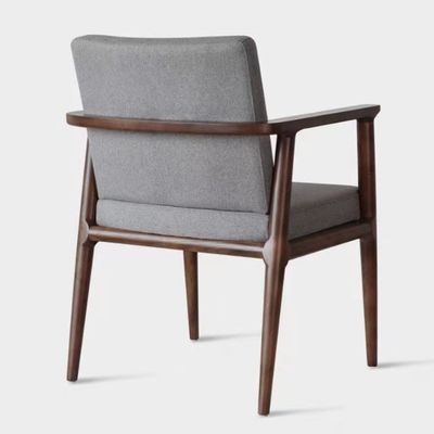 Huis Huiskamermeubelen Moderne luxe eetstoel met doek en massief houten frame