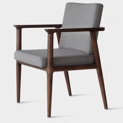 Huis Huiskamermeubelen Moderne luxe eetstoel met doek en massief houten frame