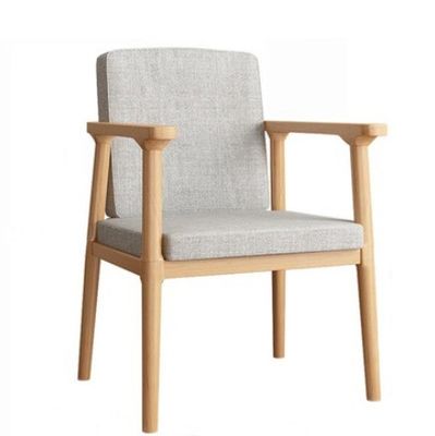 Huis Huiskamermeubelen Moderne luxe eetstoel met doek en massief houten frame