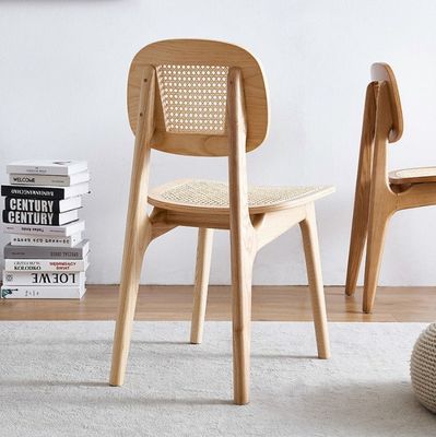 Moderne rattan eetstoel voor hotel luxe woninginrichting in Oak Natural