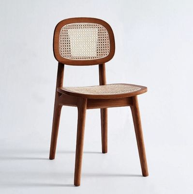 Moderne rattan eetstoel voor hotel luxe woninginrichting in Oak Natural