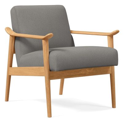 Voeg comfort en elegantie toe aan uw woonkamer met Massief Hout Leisure Lounge Houten Sofa Stoel W67*D79*H78 CM
