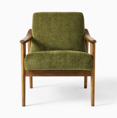Voeg comfort en elegantie toe aan uw woonkamer met Massief Hout Leisure Lounge Houten Sofa Stoel W67*D79*H78 CM