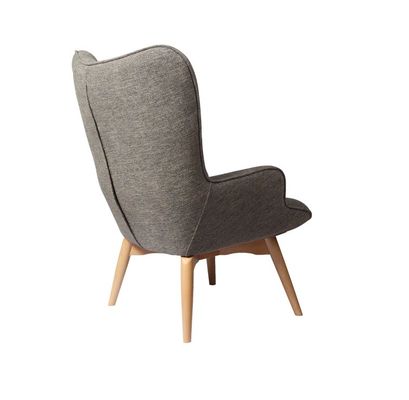 Houten stoelen Sofa Polsterstoel Moderne massief hout Leisure loungestoel met kruk Woonkamermeubilair
