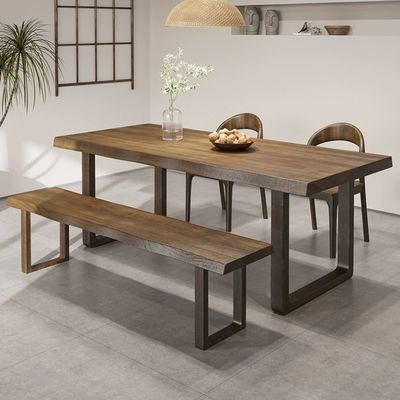 Japanse luxe stoel Eetkamer Meubelen Tafel Reghoekige massieve houten Eetkamer Tafel Set zonder opvouwbare villa voor villa