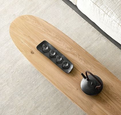 Moderne Nordic houten salontafel voor woonkamer zonder vouw in walnootkleur