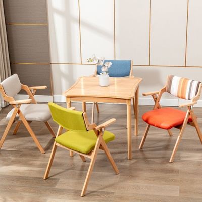 Nordic Classical Morden Houten vouwbare rustarm Eetstoel Functie Eetkamer W45cm*D51cm*H83cm voor woonkamer