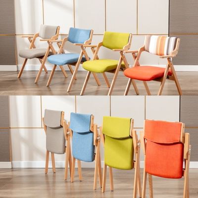 Nordic Classical Morden Houten vouwbare rustarm Eetstoel Functie Eetkamer W45cm*D51cm*H83cm voor woonkamer