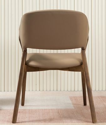 2023 Modern Design Solid Wood PU Leer Eetkamer Armstoel voor Cafés Voeg charme toe aan uw restaurant