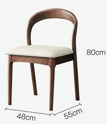 Moderne Noorse houten eettafel en stoel met rubberen houten raam voor thuisbureau