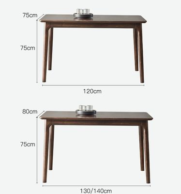 Moderne Noorse houten eettafel en stoel met rubberen houten raam voor thuisbureau
