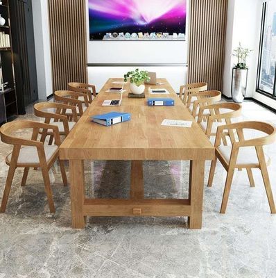 Nordic Luxury Modern Home Restaurant Eetkamer Meubels Set Robuust dennenbedekking Materiaal voor thuis Houten eettafel