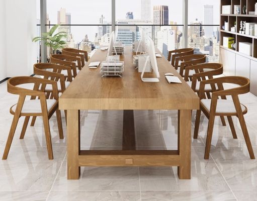 Nordic Luxury Modern Home Restaurant Eetkamer Meubels Set Robuust dennenbedekking Materiaal voor thuis Houten eettafel