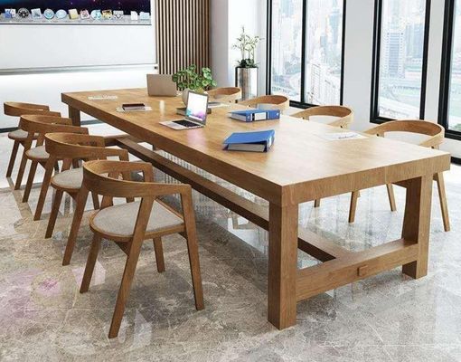 Nordic Luxury Modern Home Restaurant Eetkamer Meubels Set Robuust dennenbedekking Materiaal voor thuis Houten eettafel