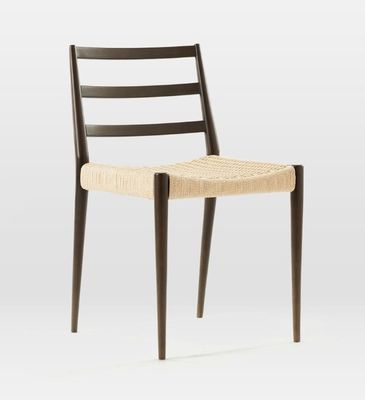 Postverpakking Nordic Woven Cord Leisure Chair voor eetkamer Single Antiek Hout Moderne Stoel