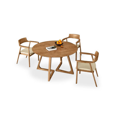 Nitrolacquer Finish Nordic Style Massief houten eettafel met geen opgevouwen ontwerp en eettafel