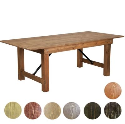 Opvouwbaar dennenkozijn Amerikaanse walnootkleur Solid houten eettafel met modern eenvoudig ontwerp en stevige constructie