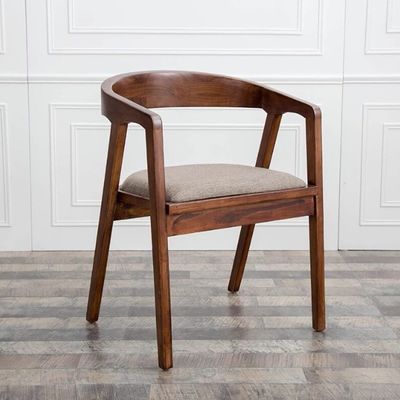 Natural/Walnut Modern Houten Stoel Eenvoudig Huis Eetkamer Bar PU Ledestoel te koop