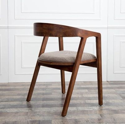Natural/Walnut Modern Houten Stoel Eenvoudig Huis Eetkamer Bar PU Ledestoel te koop