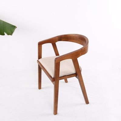 Natural/Walnut Modern Houten Stoel Eenvoudig Huis Eetkamer Bar PU Ledestoel te koop