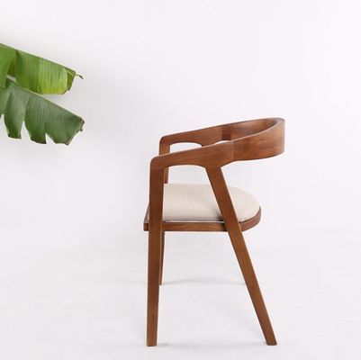 Natural/Walnut Modern Houten Stoel Eenvoudig Huis Eetkamer Bar PU Ledestoel te koop