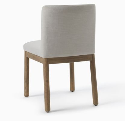 Moderne huishoudelijke meubels Cafe Stof Polstered Robuuste Houten Eetstoel Met Robuuste Constructie