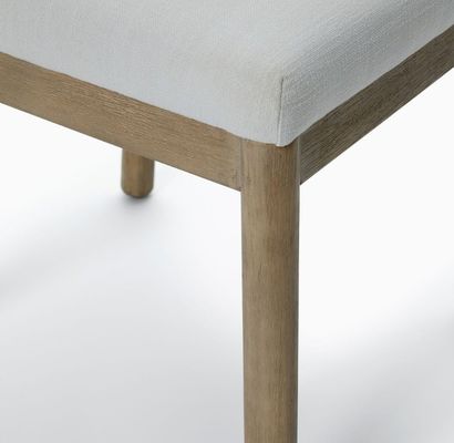 Moderne huishoudelijke meubels Cafe Stof Polstered Robuuste Houten Eetstoel Met Robuuste Constructie